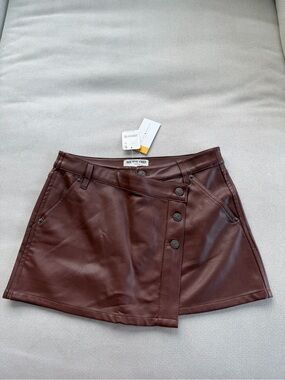 Free People Wynne Vegan Leather Skirt